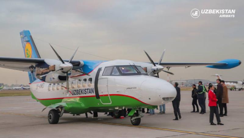 авиакомпания uzbekistan airways получила новый самолет let l-410