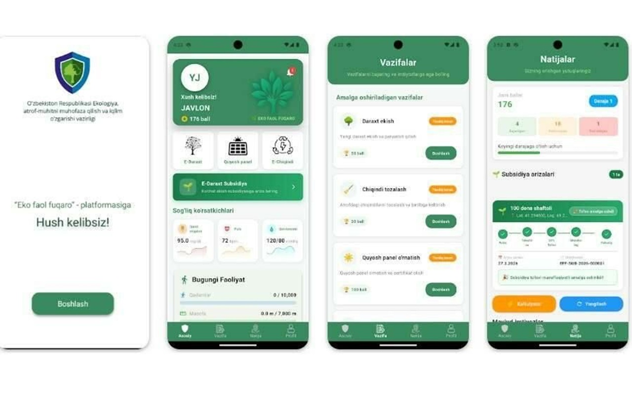 в узбекистане запустили цифровую платформу «эко-активный гражданин» для поощрения пеших прогулок