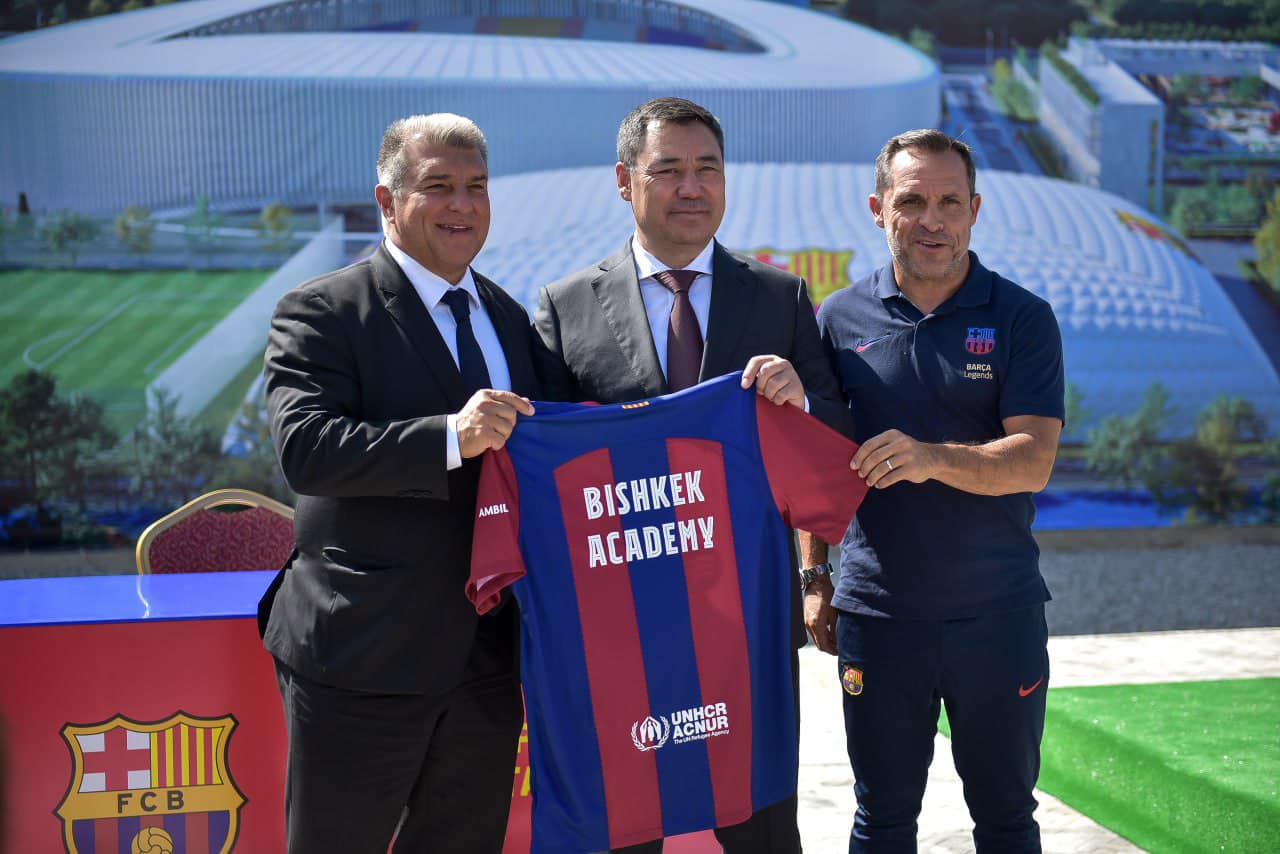 в бишкеке начали строительство второй в кыргызстане академии «барселоны»