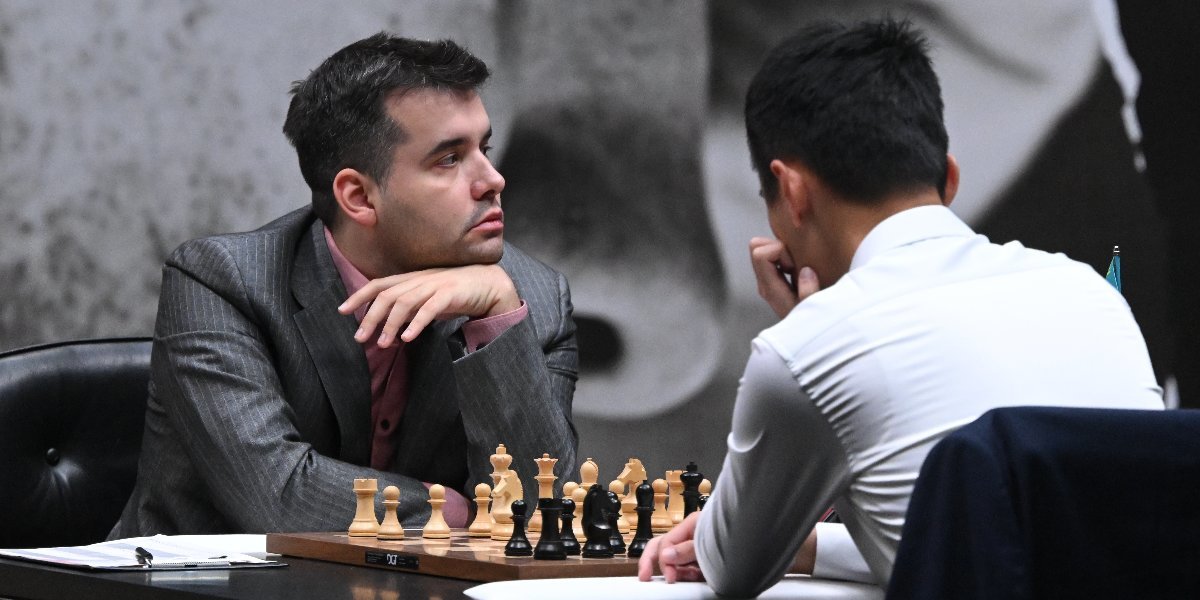 российский шахматист обыграл китайского гроссмейстера в пятой партии матча за титул чемпиона мира