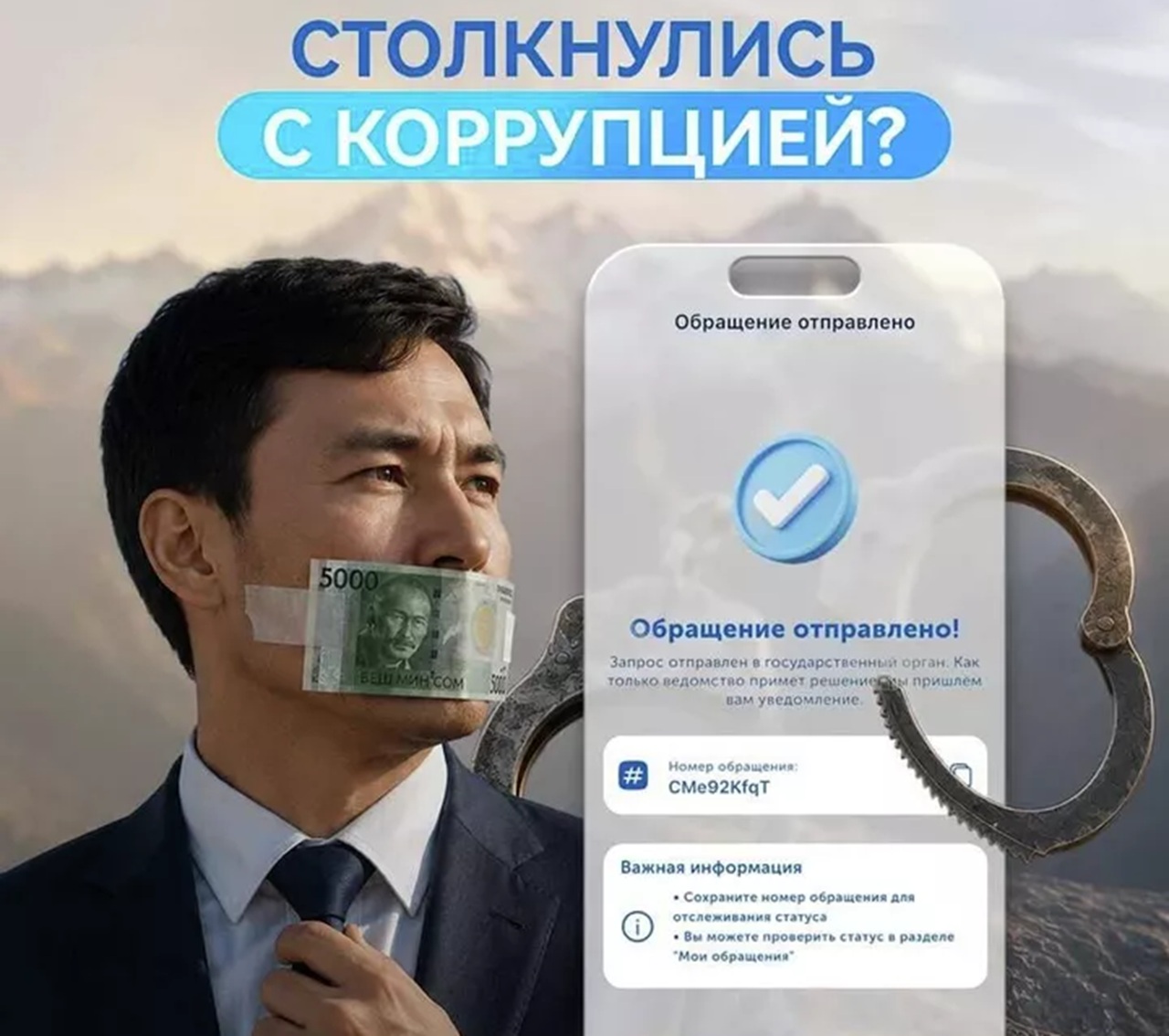 в кыргызстане через приложение «түндүк» запустили сервис для сообщений о коррупции