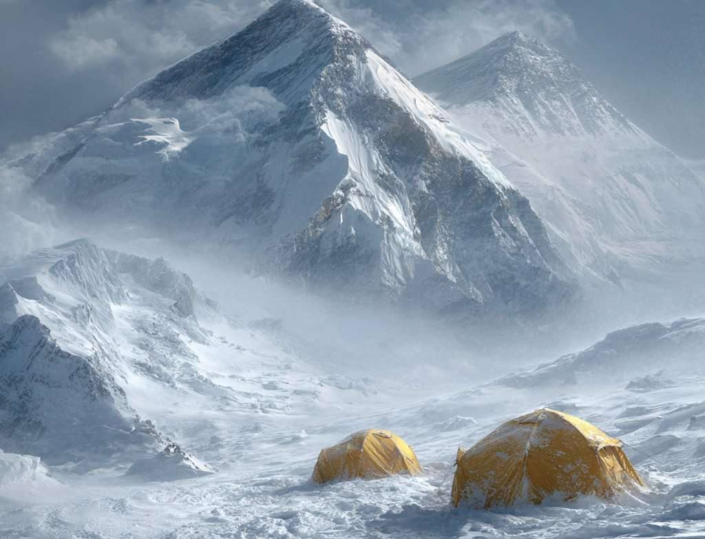 снежная буря блокировала тысячу туристов на эвересте