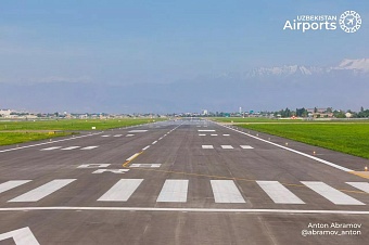 в аэропорту ташкента отремонтировали взлетно-посадочную полосу