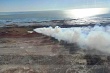 в казахстане на побережье каспия бушует пожар