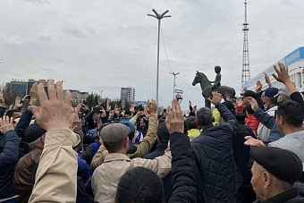 в алматы состоялся митинг против нечестных выборов 