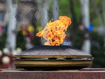 в бишкеке возложили цветы к вечному огню (видео)