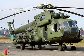 кыргызстан получил  закупленный в россии военный вертолет ми-17 