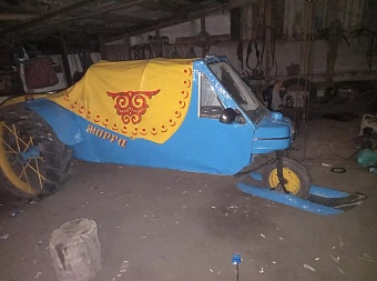 дедушка из казахстана собственноручно собрал вездеход (видео)