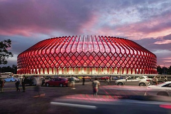 «Бишкек Арена»: гигантская юрта «спрячет» большое футбольное поле