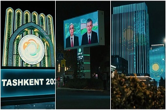 ташкент встречает токаева: столица узбекистана украсилась флагами двух стран и портретами лидеров  