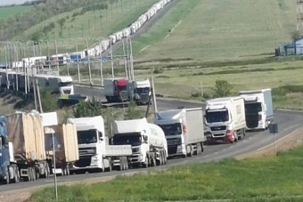 затор на границе: тысячи фур из кыргызстана застряли на границе с россией