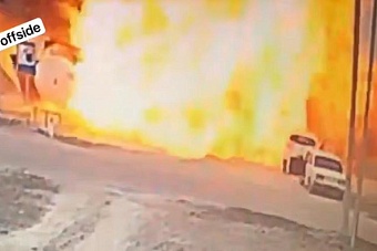 огненный ад: два человека погибли после взрыва на газозаправочной станции в казахстане