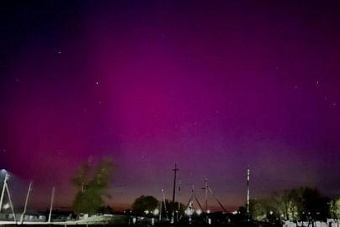 на севере казахстана жители наблюдали за полярным сиянием