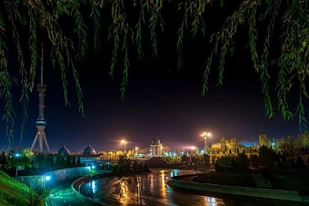 на центральных улицах ташкента ограничено ночное освещение 