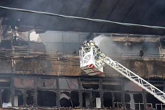 на цементном заводе в семее сгорела транспортная лента
