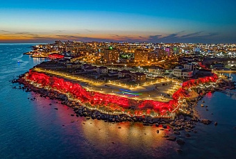 в актау планируется строительство морского вокзала и стадиона международного уровня