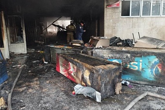 в бишкеке на западном автовокзале произошел крупный пожар